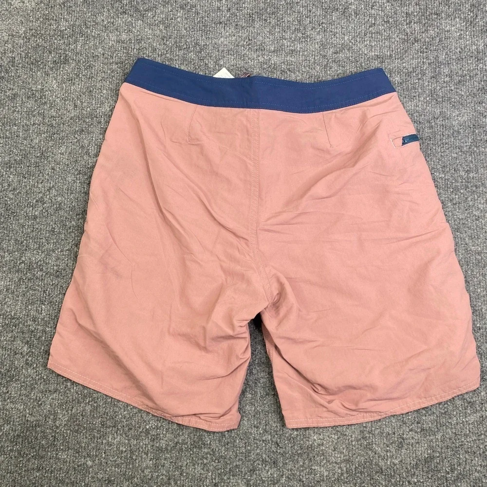 Patagonia Mens Scallop Hem Board Shorts Pink Navy Blue 28 STY86623 SP23